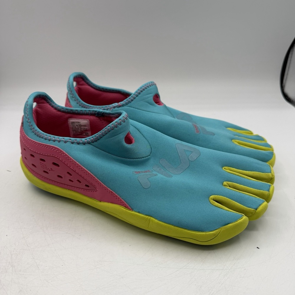 Fila Skeletoes Movement Water Shoes Womens Sz 10 Med Blue/Pink Slip On 100213